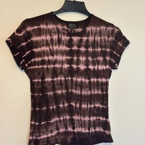 Tryst Women's Short Sleeve Tie-Dye Tee - Pink and Black